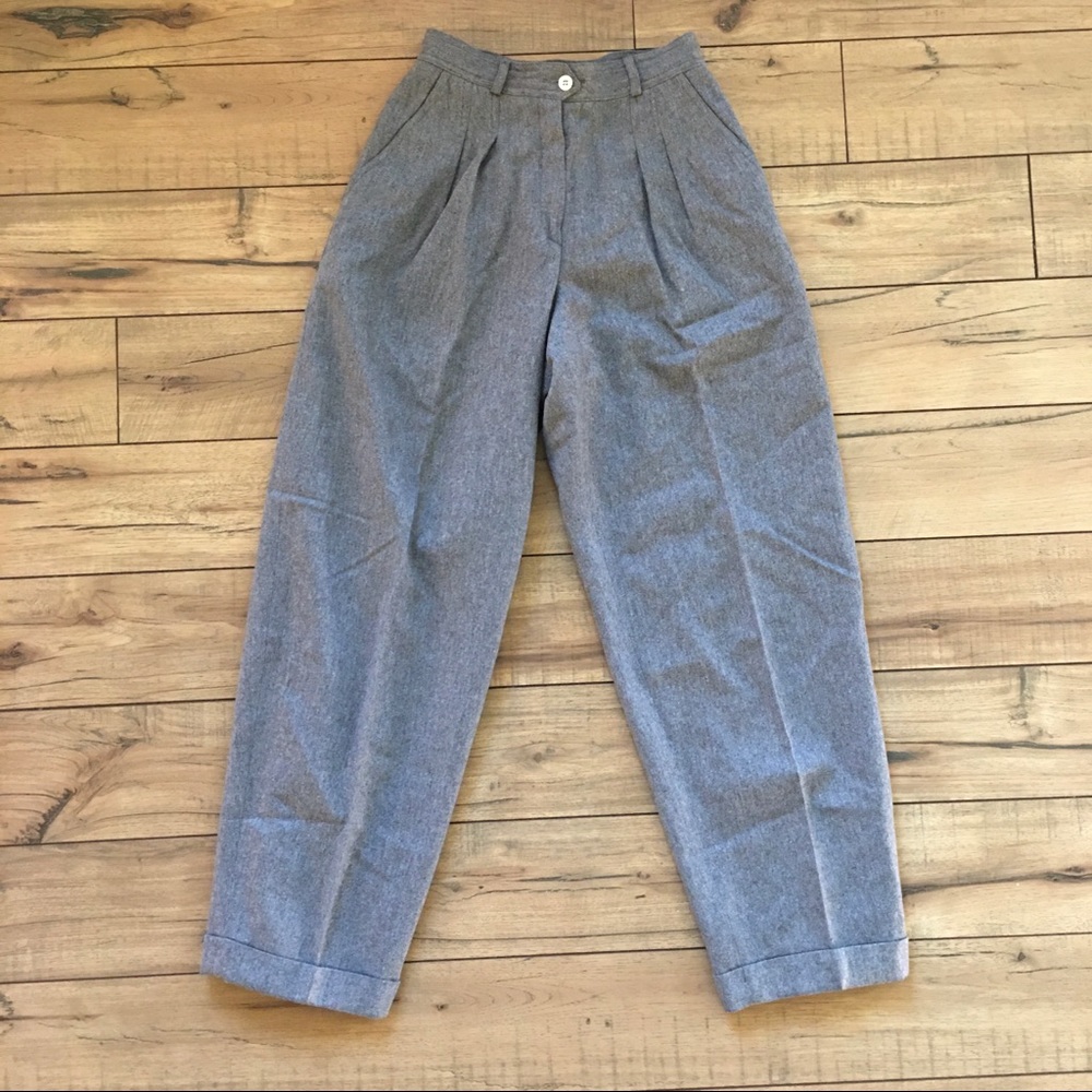 70s Liz Claiborne high waist wool tapered trouser